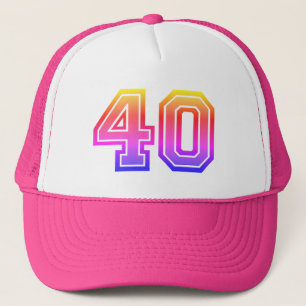 Färgfull 40:e födelsedag Party Keps