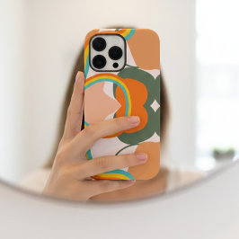 Färgfull 70-sekunders abstrakt på rosa estetisk