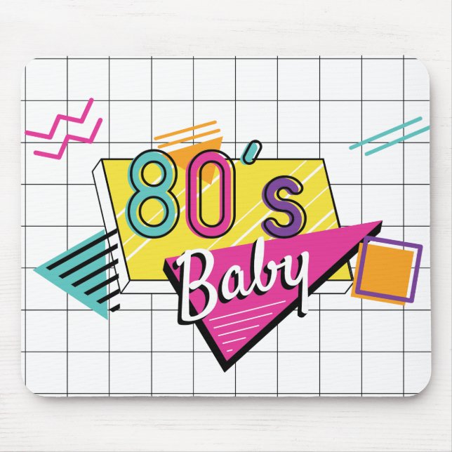 Färgfull 80:s Baby Musmatta (Framsidan)