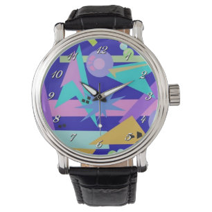 Färgfull 80-tums Retro Mönster Wrist Watch Armbandsur