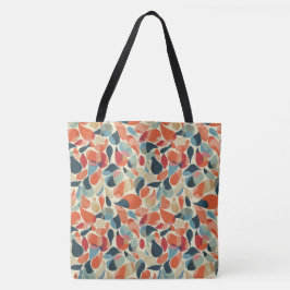 Färgfull 80s-inspirerad TearDrop Patterned Tote Ba Tygkasse