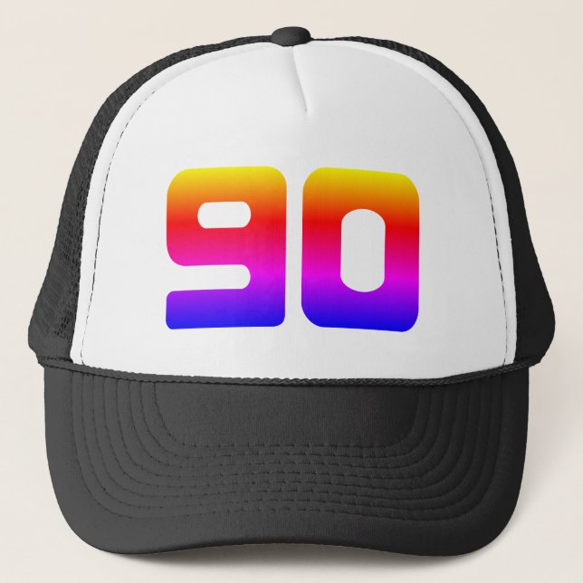 Färgfull 90:e Födelsedagsfest Keps (Framsida)