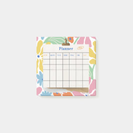 Färgfull Abstrakt Aesthetic Monthly Planner 2025 Post-it Block