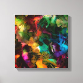 Färgfull Abstrakt arbetsyta - 12 x 12 tum Canvastryck