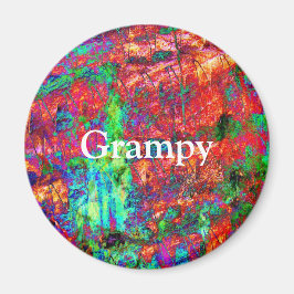 Färgfull Abstrakt Art Grampy Magnet