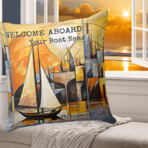 Färgfull Abstrakt Art Sailboat Nautical