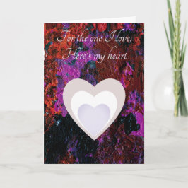 Färgfull Abstrakt Art Valentine Helgkort