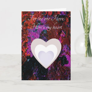 Färgfull Abstrakt Art Valentine Helgkort