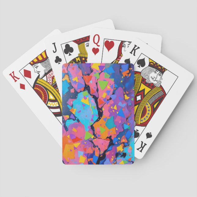 Färgfull Abstrakt Art Vibrant Casinokort (Baksidan)