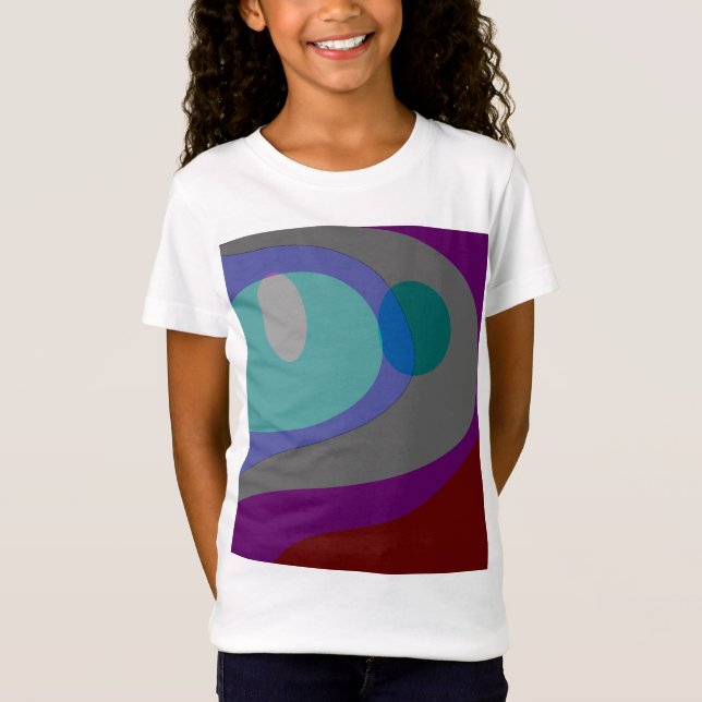 Färgfull Abstrakt Artikel 613 T Shirt (Framsida)