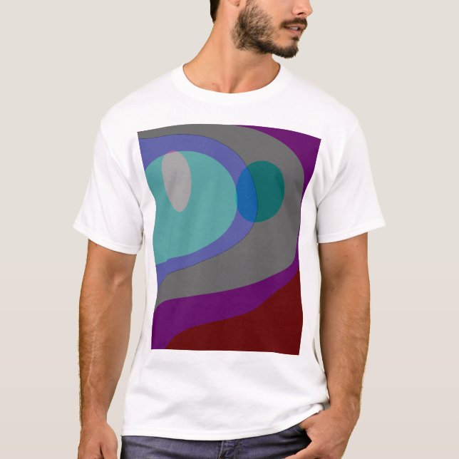 Färgfull Abstrakt Artikel 613 T Shirt (Framsida)