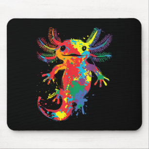 Färgfull Abstrakt Axolotl Painting Art Graphic län Musmatta