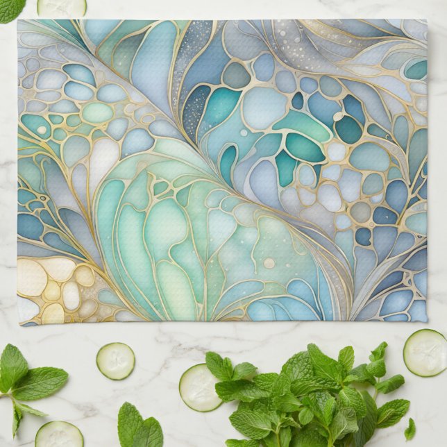 Färgfull Abstrakt Bläck Art Kitchen Towel Kökshandduk (Skapare uppladdad)