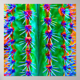 Färgfull Abstrakt Cactus Pop Modern sydväst Poster