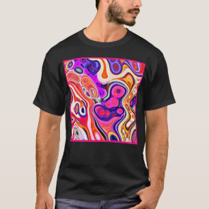 Färgfull abstrakt design i fokus t shirt