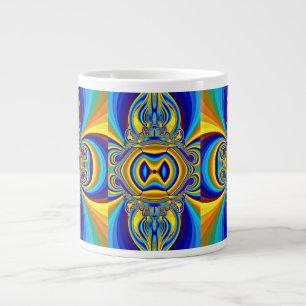 Färgfull abstrakt design jumbo mugg