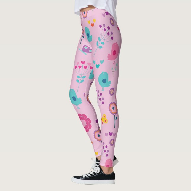 Färgfull abstrakt design leggings (Vänster)