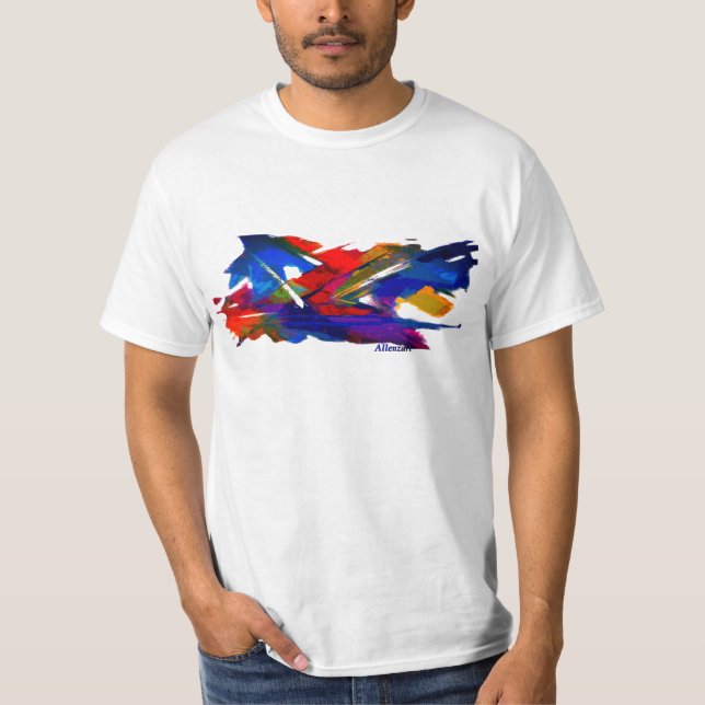 Färgfull abstrakt design på T-Shirt (Framsida)