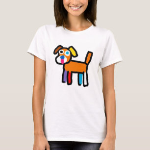 Färgfull Abstrakt Doggy T-Shirt