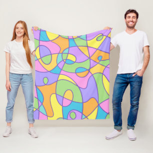 Färgfull Abstrakt Dold Design Fleecefilt