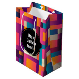 Färgfull Abstrakt Fack och former födelsedag