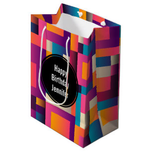 Färgfull Abstrakt Fack och former födelsedag