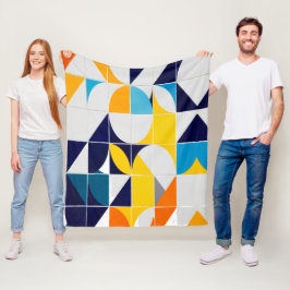 Färgfull Abstrakt Fleece Blanket