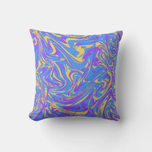 Färgfull Abstrakt Fluid Stil-bakgrund Kudde
