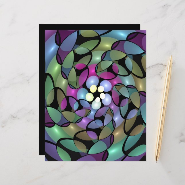 Färgfull Abstrakt för Rörelser av ramkonst (Fram/Back In Situ)