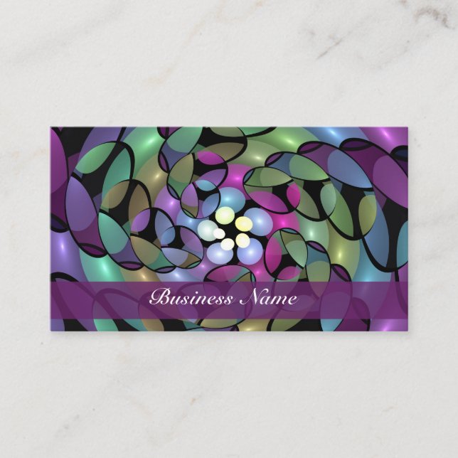 Färgfull Abstrakt för Rörelser av ramkonst Visitkort (Framsida)