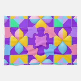 Färgfull Abstrakt Geometric Mönster Kökshandduk