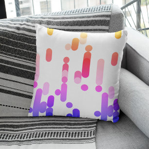 Färgfull Abstrakt Geometric Mönster Kudde