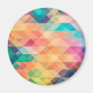Färgfull Abstrakt Geometric Mönster Magnet