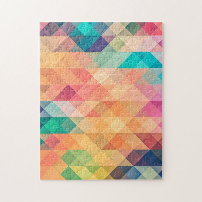 Färgfull Abstrakt Geometric Mönster Pussel (Vertikal)