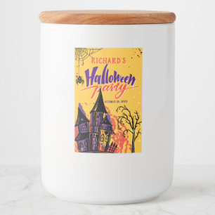 Färgfull Abstrakt Halloween fest Mat Etikett