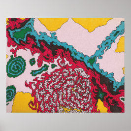 Färgfull Abstrakt - konsmisk kreativitetsdesign Poster
