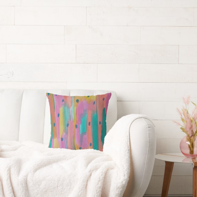 Färgfull Abstrakt Kudde (Soffa)