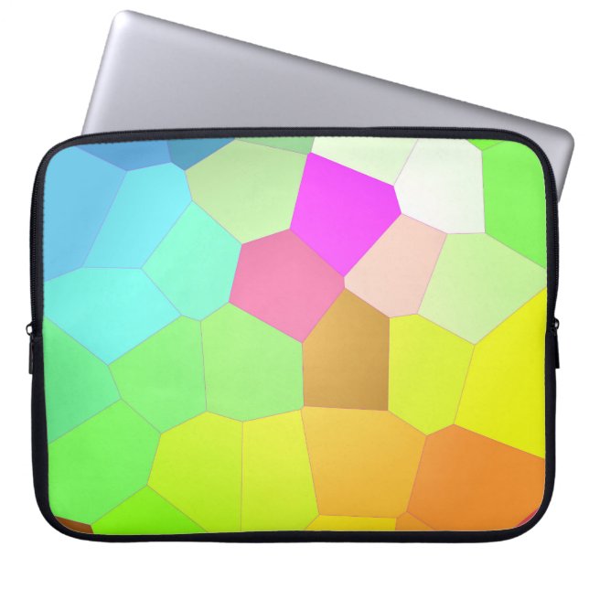 Färgfull Abstrakt Laptop Fodral (Framsidan)