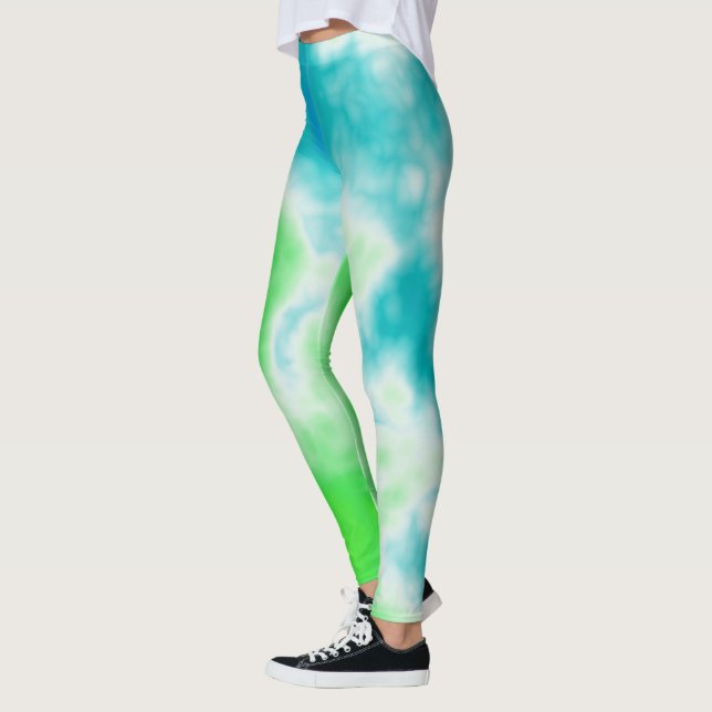 Färgfull Abstrakt Leggings (Vänster)