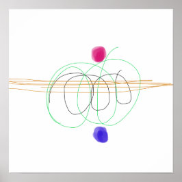 Färgfull Abstrakt Linjer Poster