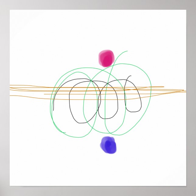 Färgfull Abstrakt Linjer Poster (Framsidan)