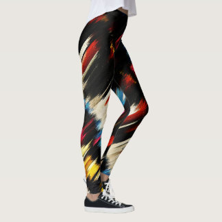 Färgfull Abstrakt Målning nr 12 Leggings