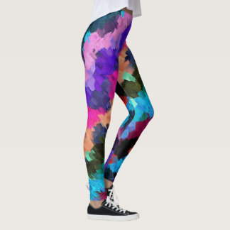 Färgfull Abstrakt Målning nr 17 Leggings