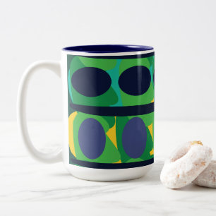 Färgfull Abstrakt Modern geometrisk Två-Tonad Mugg