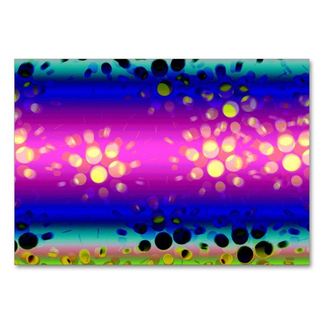 Färgfull Abstrakt Mönster Bordsnummer (Framsidan)