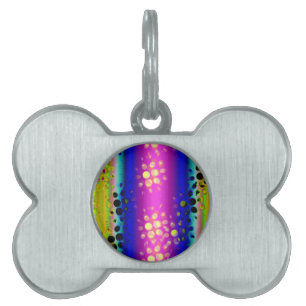 Färgfull Abstrakt Mönster ID-bricka Husdjur