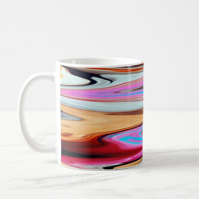 Färgfull abstrakt mönster kaffemugg (Vänster)