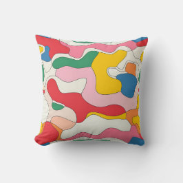 Färgfull Abstrakt Mönster Kudde