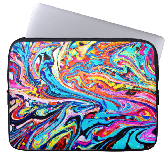 Färgfull Abstrakt Mönster Laptop Fodral (Framsidan)
