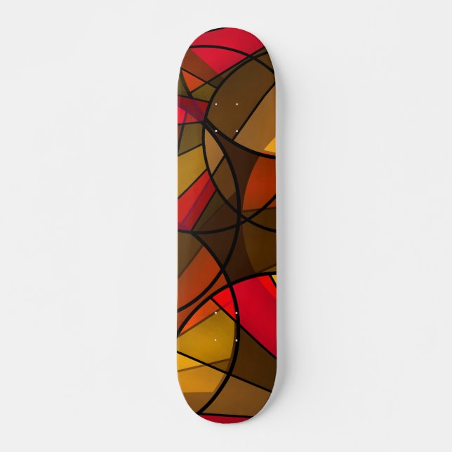 Färgfull abstrakt mönster mini skateboard bräda 18,5 cm (Framsida)
